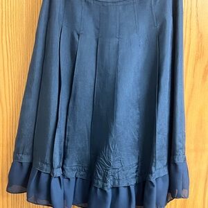 Pierre Cardin Pleated Skirt navy blue size smalll